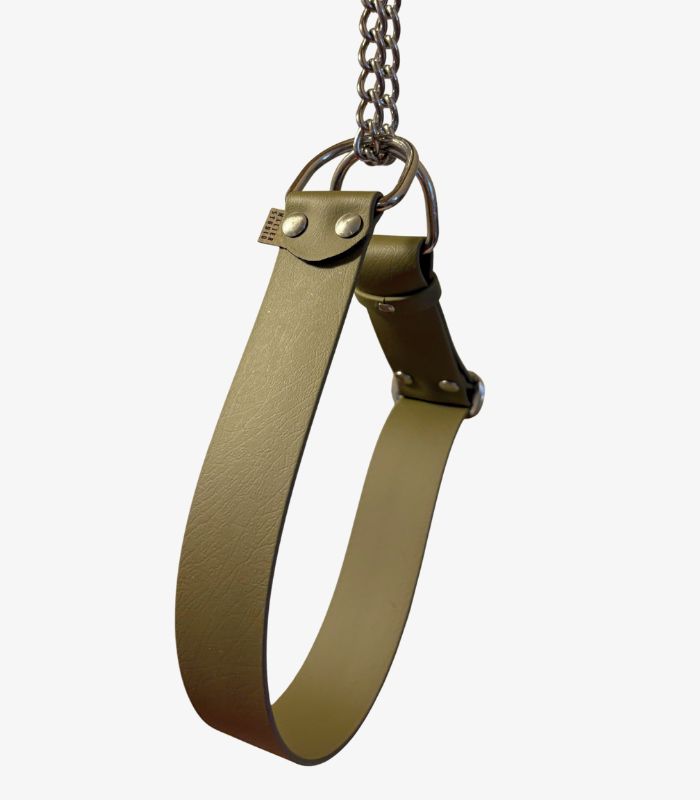 obroża dla dużego psa z łańcuszkiem biothane