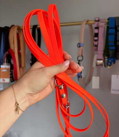Linka treningowa BioThane® Super Flex - pomarańczowa
