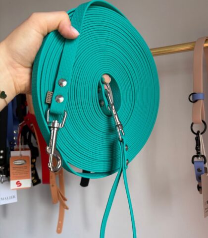Linka treningowa Hexa wodoodporna morska zieleń 15 metrów/16mm