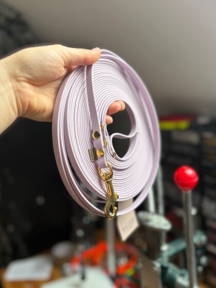 Linka treningowa Biothane lawenda10 metrów