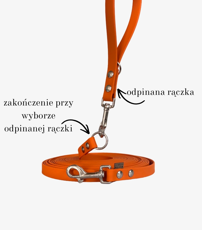 Linka treningowa BioThane® pomarańczowa - obrazek 2