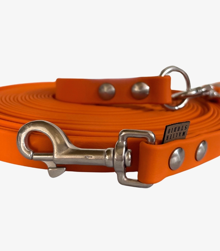 Linka treningowa BioThane® pomarańczowa - obrazek 3